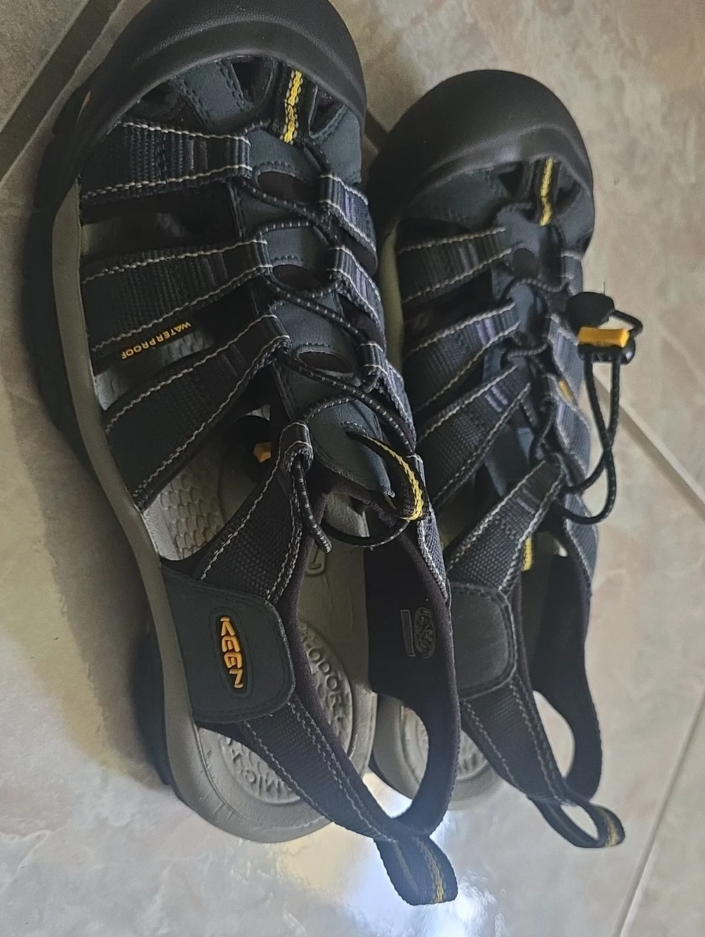 Keen Navy Blue and Yellow Men's Outdoor Sandals